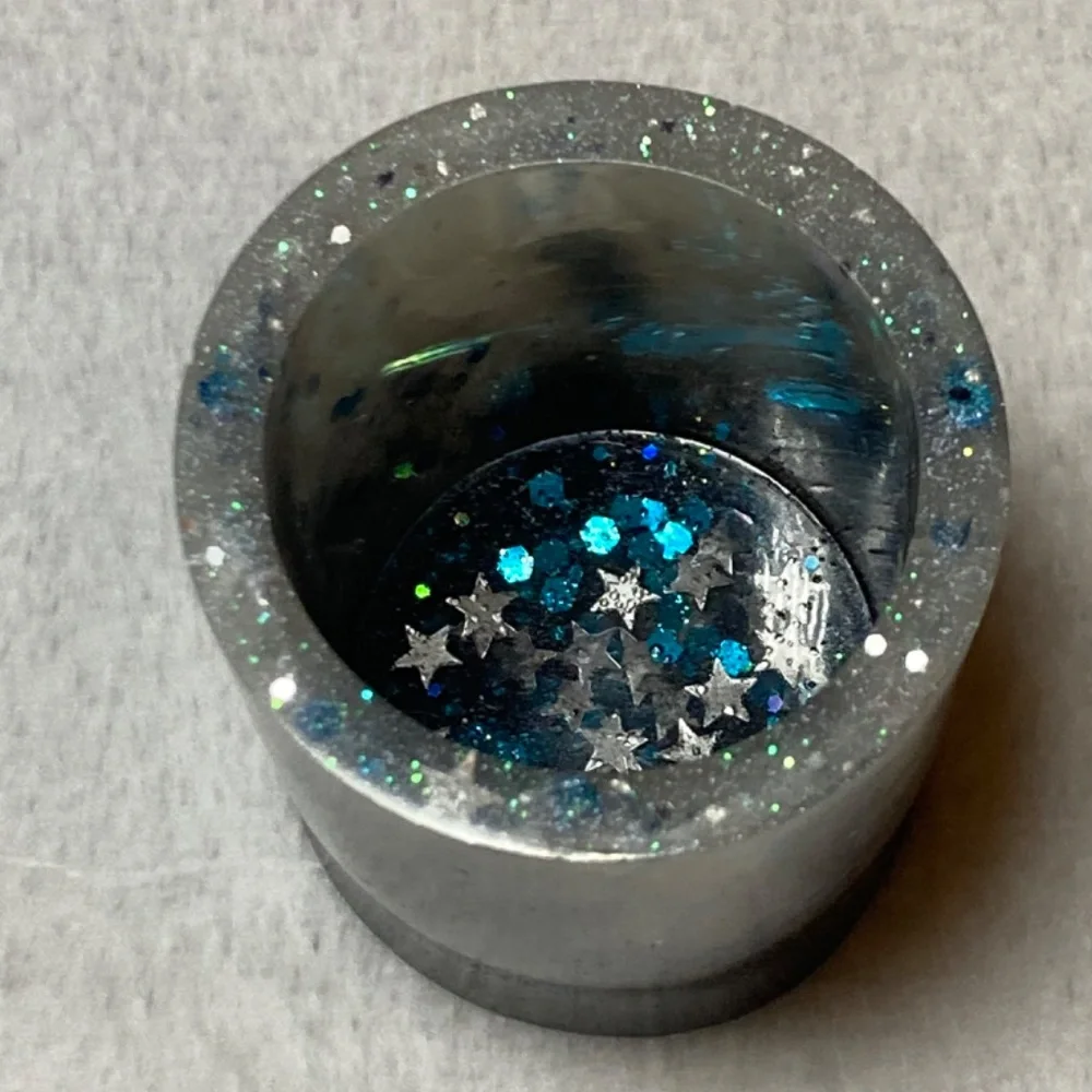Small Resin Jar/ Pencil, Makeup Brush Holder